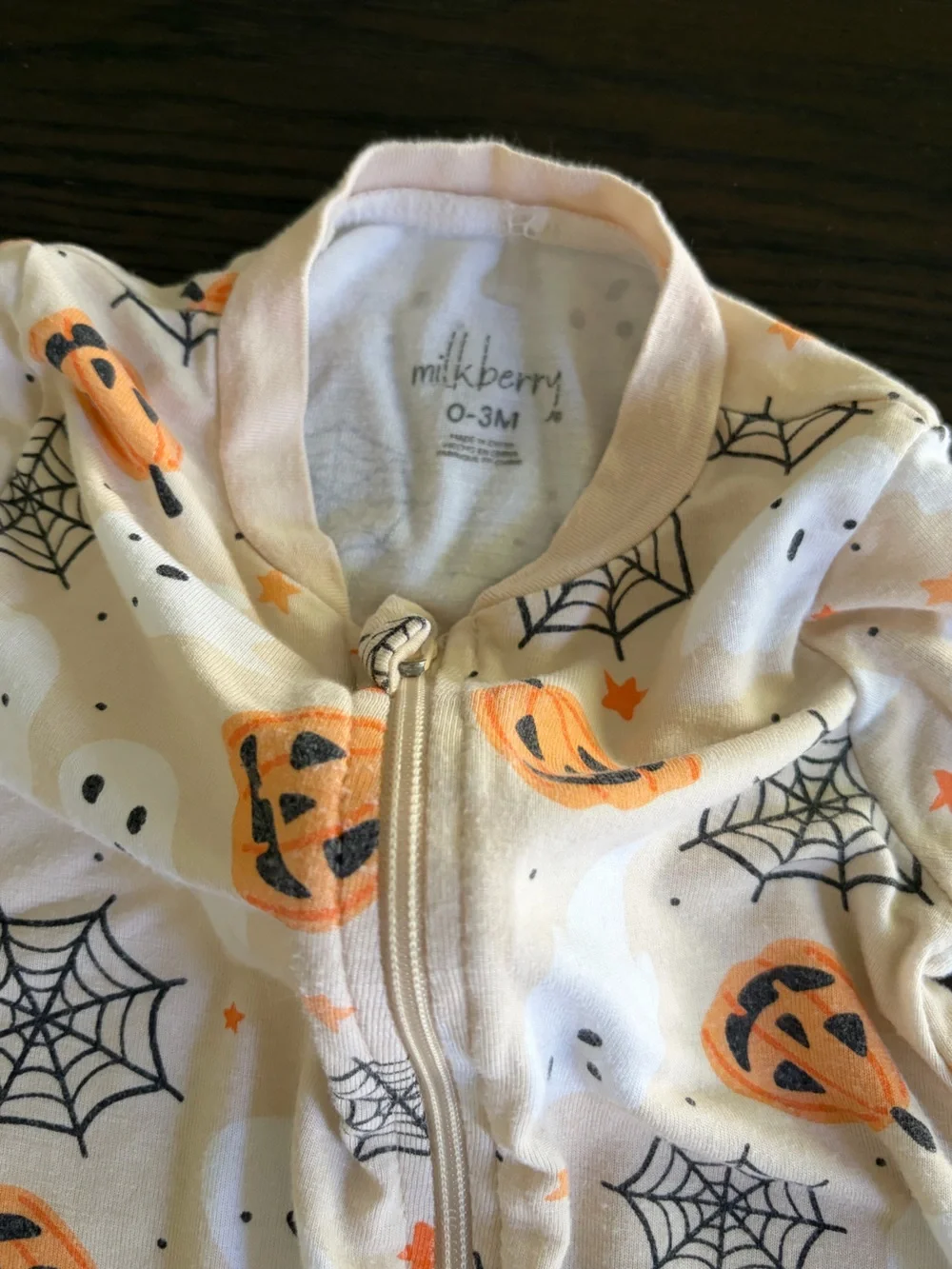 Halloween Pumpkin & Ghost Baby Footie with Hat (0-3M)